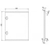 Mexen Rivel front ryflowany do korpusu szafki łazienkowej 35 x 43,5 cm, szary mat - 91A21-0350-470-1-62