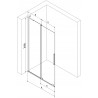Mexen Velar L ścianka prysznicowa rozsuwana Walk-in 110 x 200 cm, transparent 8 mm, gun gray szczotkowany - 871-110-003-03-66