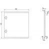 Mexen Rivel front ryflowany do korpusu szafki łazienkowej 40 x 43,5 cm, czarny mat - 91A21-0400-470-1-71