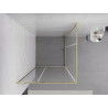 Mexen Exo-R Duo kabina prysznicowa kwadratowa uchylna 70 x 70 cm, transparent, złota - 8110-070-070-50-00