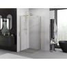 Mexen Exo-R Duo kabina prysznicowa kwadratowa uchylna 100 x 100 cm, transparent, złota - 8110-100-100-50-00