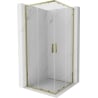 Mexen Exo kabina prysznicowa kwadratowa rozsuwana 70 x 70 cm, transparent, złota - 8111-070-070-50-00