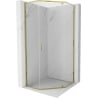 Mexen Exo-R kabina prysznicowa pięciokątna uchylna 80 x 80 cm, transparent, złota - 812-080-080-50-00