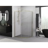 Mexen Exo-S kabina prysznicowa półokrągła asymetryczna rozsuwana 120 x 90 cm, transparent, złota - 8131-120-090-50-00