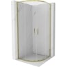 Mexen Exo kabina prysznicowa półokrągła rozsuwana 80 x 80 cm, transparent, złota - 8132-080-080-50-00