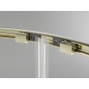 Mexen Exo-S Duo kabina prysznicowa półokrągła rozsuwana 80 x 80 cm, transparent, złota - 8132-080-080-50-00