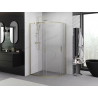 Mexen Exo-S Duo kabina prysznicowa półokrągła rozsuwana 100 x 80 cm, transparent, złota - 8132-100-080-50-00
