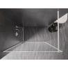 Mexen Kioto-F ścianka prysznicowa Walk-in z ramką 130 x 202 cm, transparent 8 mm, biała - 800-130-104-20-00