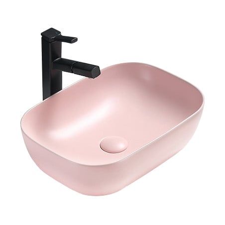 Mexen Rita umywalka nablatowa 45 x 32 cm, różowa mat - 21084544