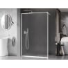 Mexen Kioto-F ścianka prysznicowa Walk-in z ramką 90 x 202 cm, szron 8 mm, biała - 800-090-104-20-30