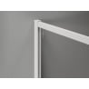 Mexen Kioto-F ścianka prysznicowa Walk-in z ramką 90 x 202 cm, szron 8 mm, biała - 800-090-104-20-30