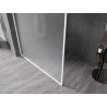 Mexen Kioto-F ścianka prysznicowa Walk-in z ramką 100 x 202 cm, szron 8 mm, biała - 800-100-104-20-30