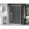 Mexen Kioto-F ścianka prysznicowa Walk-in z ramką 100 x 202 cm, szron 8 mm, biała - 800-100-104-20-30