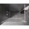 Mexen Kioto-F ścianka prysznicowa Walk-in z ramką 100 x 202 cm, szron 8 mm, biała - 800-100-104-20-30