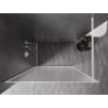 Mexen Kioto-F ścianka prysznicowa Walk-in z ramką 140 x 202 cm, szron 8 mm, biała - 800-140-104-20-30