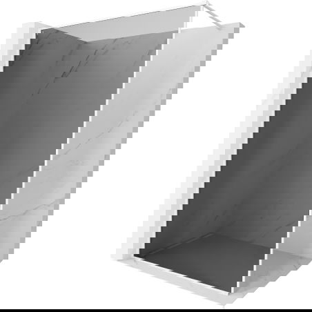 Mexen Kioto-F ścianka prysznicowa Walk-in z ramką 80 x 202 cm, grafit 8 mm, biała - 800-080-104-20-40