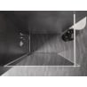Mexen Kioto-F ścianka prysznicowa Walk-in z ramką 80 x 202 cm, grafit 8 mm, biała - 800-080-104-20-40