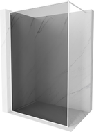 Mexen Kioto-F ścianka prysznicowa Walk-in z ramką 100 x 202 cm, grafit 8 mm, biała - 800-100-104-20-40