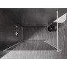 Mexen Kioto-F ścianka prysznicowa Walk-in z ramką 130 x 202 cm, grafit 8 mm, biała - 800-130-104-20-40
