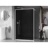 Mexen Kioto-F ścianka prysznicowa Walk-in z ramką 130 x 202 cm, grafit 8 mm, biała - 800-130-104-20-40