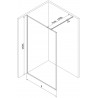 Mexen Kioto-F ścianka prysznicowa Walk-in z ramką 140 x 202 cm, grafit 8 mm, biała - 800-140-104-20-40