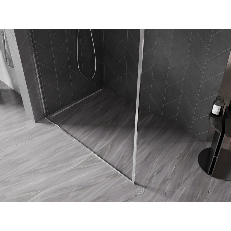 Mexen Kioto-F ścianka prysznicowa Walk-in z ramką 60 x 202 cm, transparent 8 mm, chrom - 800-060-104-01-00
