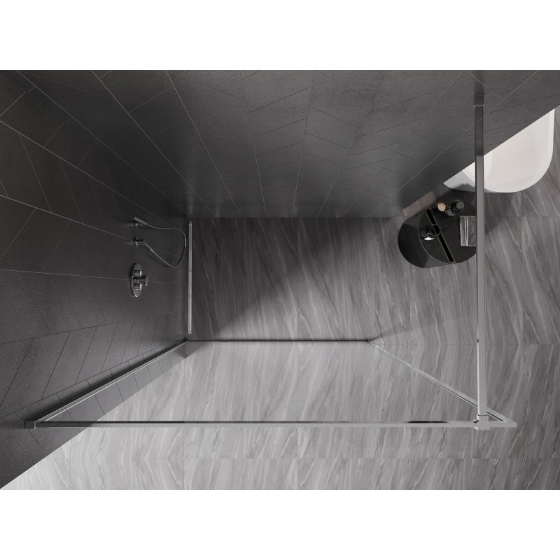 Mexen Kioto-F ścianka prysznicowa Walk-in z ramką 135 x 202 cm, transparent 8 mm, chrom - 800-135-104-01-00