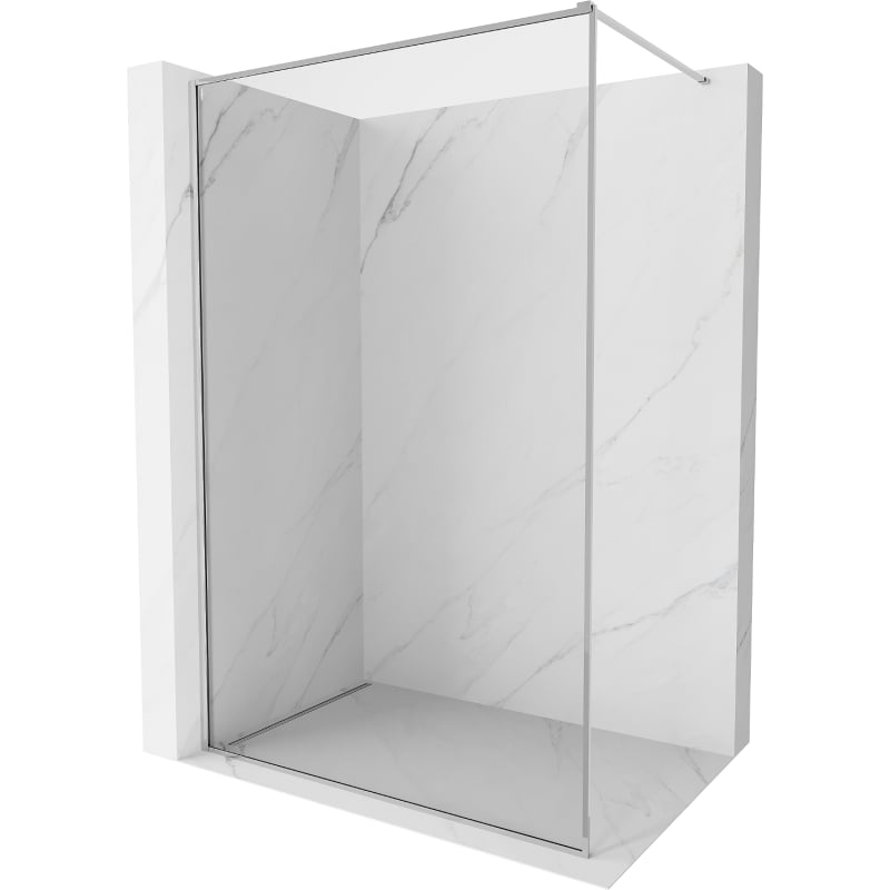 Mexen Kioto-F ścianka prysznicowa Walk-in z ramką 160 x 202 cm, transparent 8 mm, chrom - 800-160-104-01-00