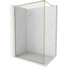 Mexen Kioto-F ścianka prysznicowa Walk-in z ramką 50 x 202 cm, transparent 8 mm, złota - 800-050-104-50-00