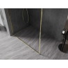Mexen Kioto-F ścianka prysznicowa Walk-in z ramką 50 x 202 cm, transparent 8 mm, złota - 800-050-104-50-00