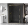 Mexen Kioto-F ścianka prysznicowa Walk-in z ramką 50 x 202 cm, transparent 8 mm, złota - 800-050-104-50-00