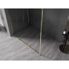 Mexen Kioto-F ścianka prysznicowa Walk-in z ramką 155 x 202 cm, transparent 8 mm, złota - 800-155-104-50-00