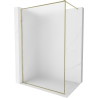 Mexen Kioto-F ścianka prysznicowa Walk-in z ramką 80 x 202 cm, szron 8 mm, złota - 800-080-104-50-30