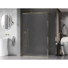 Mexen Kioto-F ścianka prysznicowa Walk-in z ramką 80 x 202 cm, szron 8 mm, złota - 800-080-104-50-30