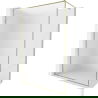 Mexen Kioto-F ścianka prysznicowa Walk-in z ramką 90 x 202 cm, szron 8 mm, złota - 800-090-104-50-30