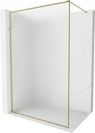 Mexen Kioto-F ścianka prysznicowa Walk-in z ramką 90 x 202 cm, szron 8 mm, złota - 800-090-104-50-30