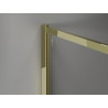 Mexen Kioto-F ścianka prysznicowa Walk-in z ramką 120 x 202 cm, szron 8 mm, złota - 800-120-104-50-30