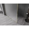 Mexen Kioto-F ścianka prysznicowa Walk-in z ramką 130 x 202 cm, szron 8 mm, złota - 800-130-104-50-30