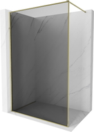 Mexen Kioto-F ścianka prysznicowa Walk-in z ramką 80 x 202 cm, grafit 8 mm, złota - 800-080-104-50-40