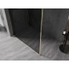 Mexen Kioto-F ścianka prysznicowa Walk-in z ramką 120 x 202 cm, grafit 8 mm, złota - 800-120-104-50-40