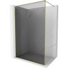 Mexen Kioto-F ścianka prysznicowa Walk-in z ramką 130 x 202 cm, grafit 8 mm, złota - 800-130-104-50-40