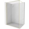 Mexen Kioto-F ścianka prysznicowa Walk-in z ramką 120 x 202 cm, transparent 8 mm, złota szczotkowana - 800-120-104-55-00