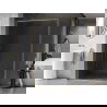 Mexen Kioto-F ścianka prysznicowa Walk-in z ramką 130 x 202 cm, transparent 8 mm, złota szczotkowana - 800-130-104-55-00