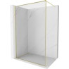 Mexen Kioto-F ścianka prysznicowa Walk-in z ramką 150 x 202 cm, transparent 8 mm, złota szczotkowana - 800-150-104-55-00
