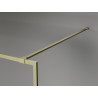 Mexen Kioto-F ścianka prysznicowa Walk-in z ramką 150 x 202 cm, transparent 8 mm, złota szczotkowana - 800-150-104-55-00