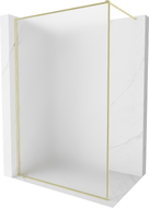 Mexen Kioto-F ścianka prysznicowa Walk-in z ramką 70 x 202 cm, szron 8 mm, złota szczotkowana - 800-070-104-55-30