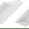 Mexen Kioto-F ścianka prysznicowa Walk-in z ramką 90 x 202 cm, szron 8 mm, złota szczotkowana - 800-090-104-55-30