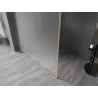 Mexen Kioto-F ścianka prysznicowa Walk-in z ramką 120 x 202 cm, szron 8 mm, złota szczotkowana - 800-120-104-55-30