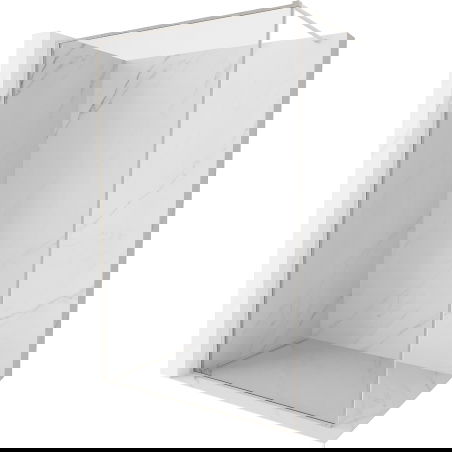 Mexen Kioto-F ścianka prysznicowa Walk-in z ramką 170 x 202 cm, transparent 8 mm, nikiel szczotkowany - 800-170-104-97-00