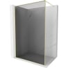 Mexen Kioto-F ścianka prysznicowa Walk-in z ramką 130 x 202 cm, grafit 8 mm, złota szczotkowana - 800-130-104-55-40